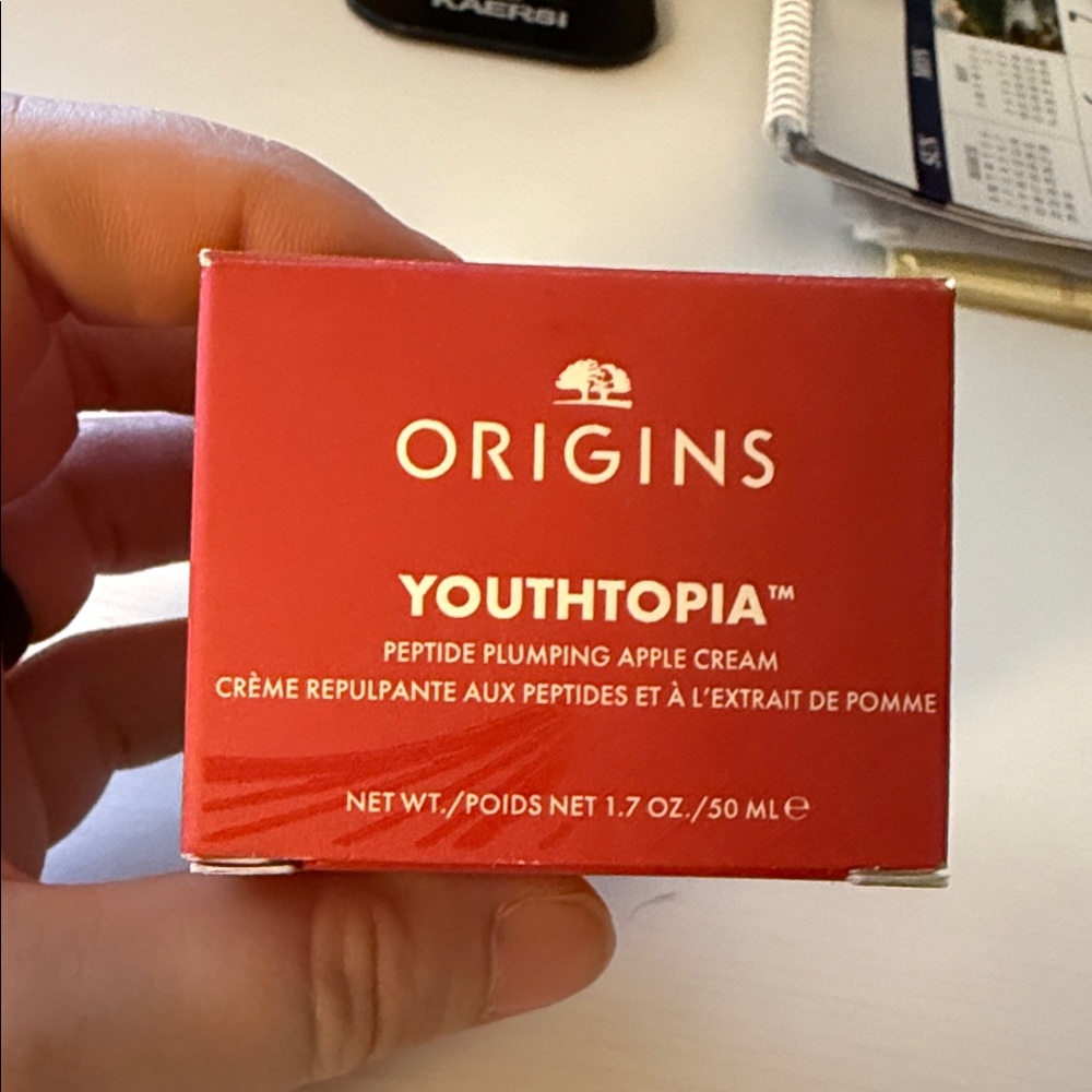Origins Youthtopia Peptide Plumping Apple Cream - Red and Gold Packaging